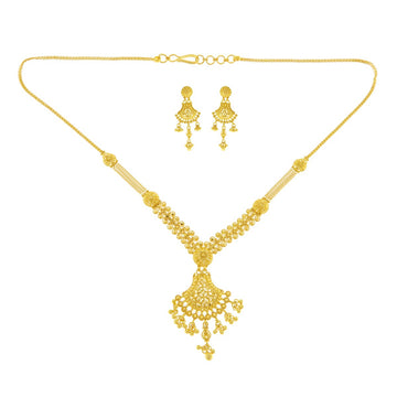22ct Gold Filigree Necklace Set - PB21842