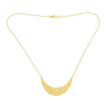 22ct Gold Filigree Crescent Necklace - PB21863