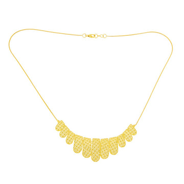 22ct Gold Filigree Fan Necklace - PB21864