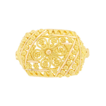 22ct Gold Filigree Floral Ring - A121901