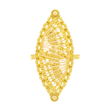 22ct Gold Marquise Filigree Ring - A121915