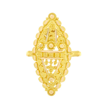 22ct Gold Filigree Marquise Statement Ring - A121919
