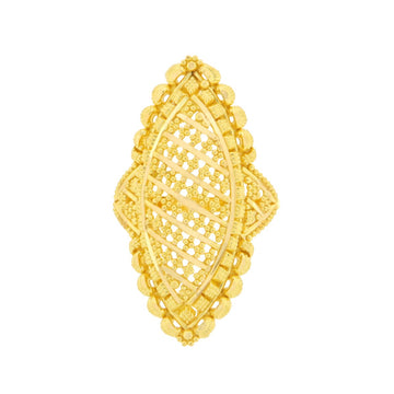 22ct Gold Marquise Filigree Statement Ring - A121920