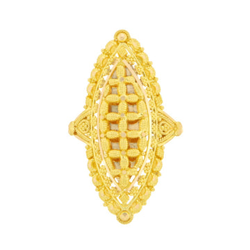 22ct Gold Marquise Floral Filigree Ring - A121921