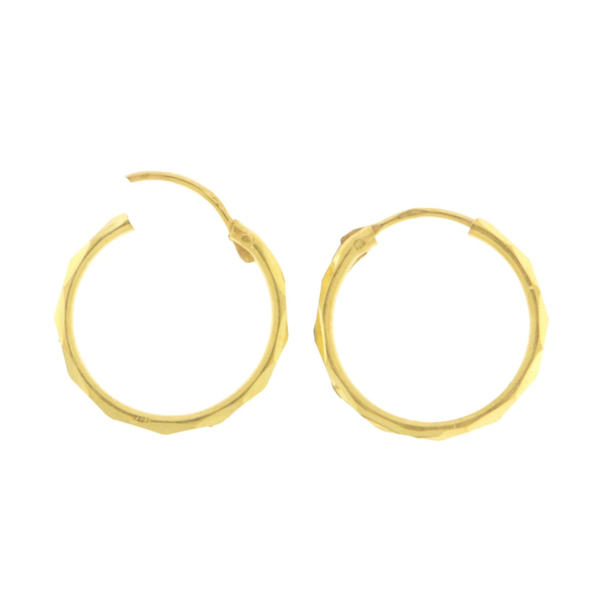 22ct Gold Polished Small Hoop Earrings - A121930