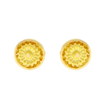 22ct Gold Floral Stud Earrings - A122006