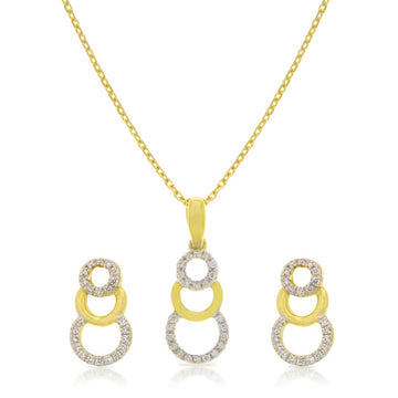18ct Gold 0.13ct Diamonds Pendant Set - A122070