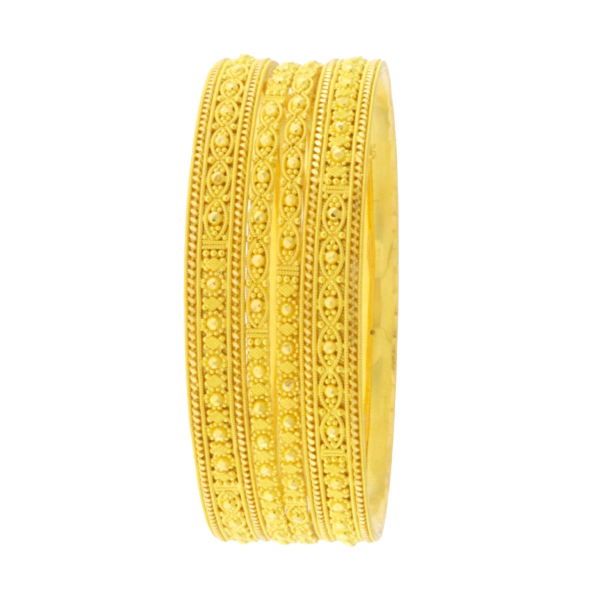 22ct Gold 2 Bangles & 2 Karas Set - A122137