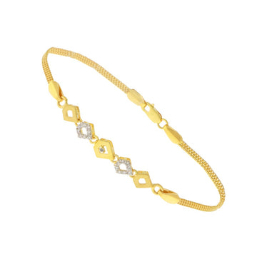 22ct Gold Diamond Shape CZ Bracelet - A122190