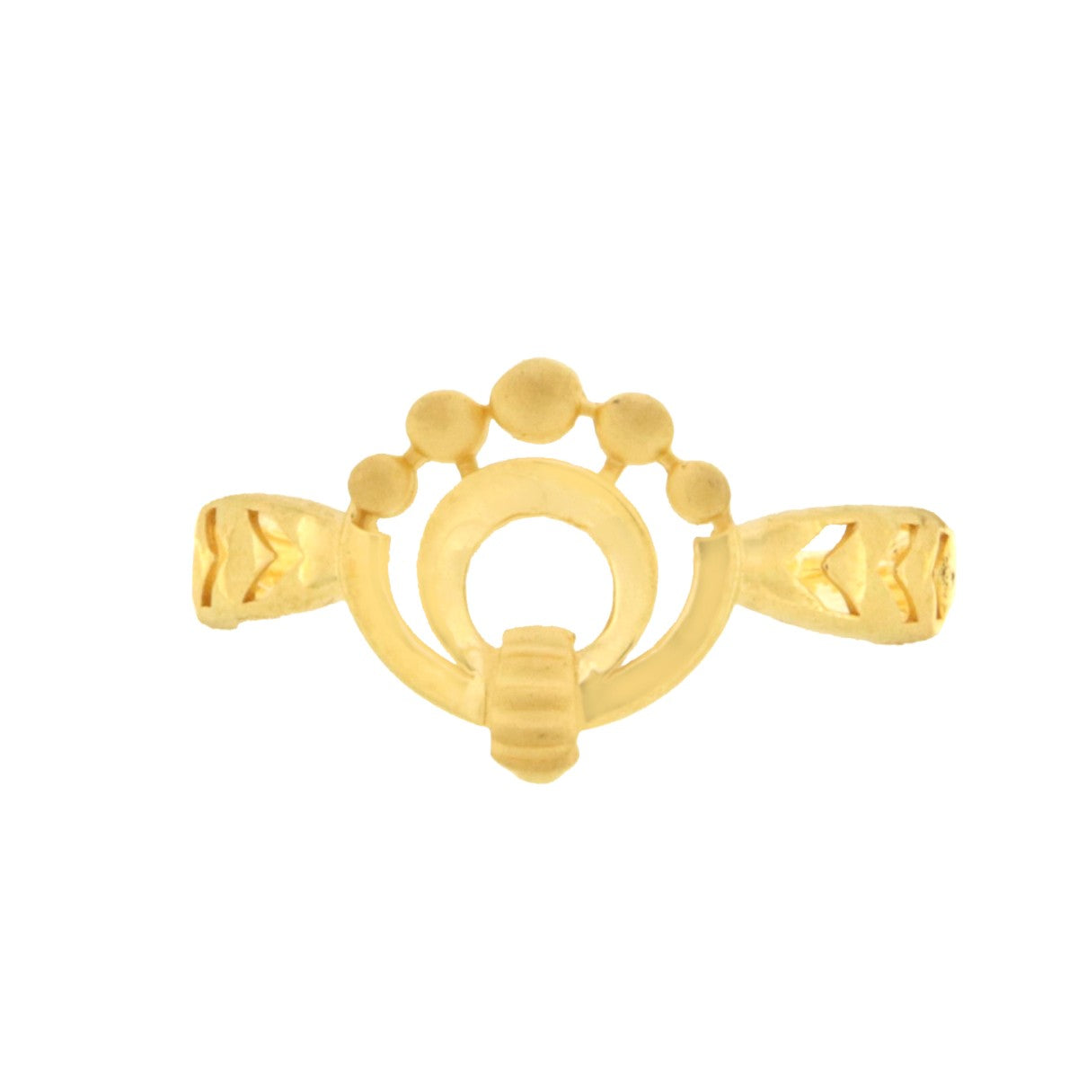 22ct Gold Circle Motif Ring - A122354