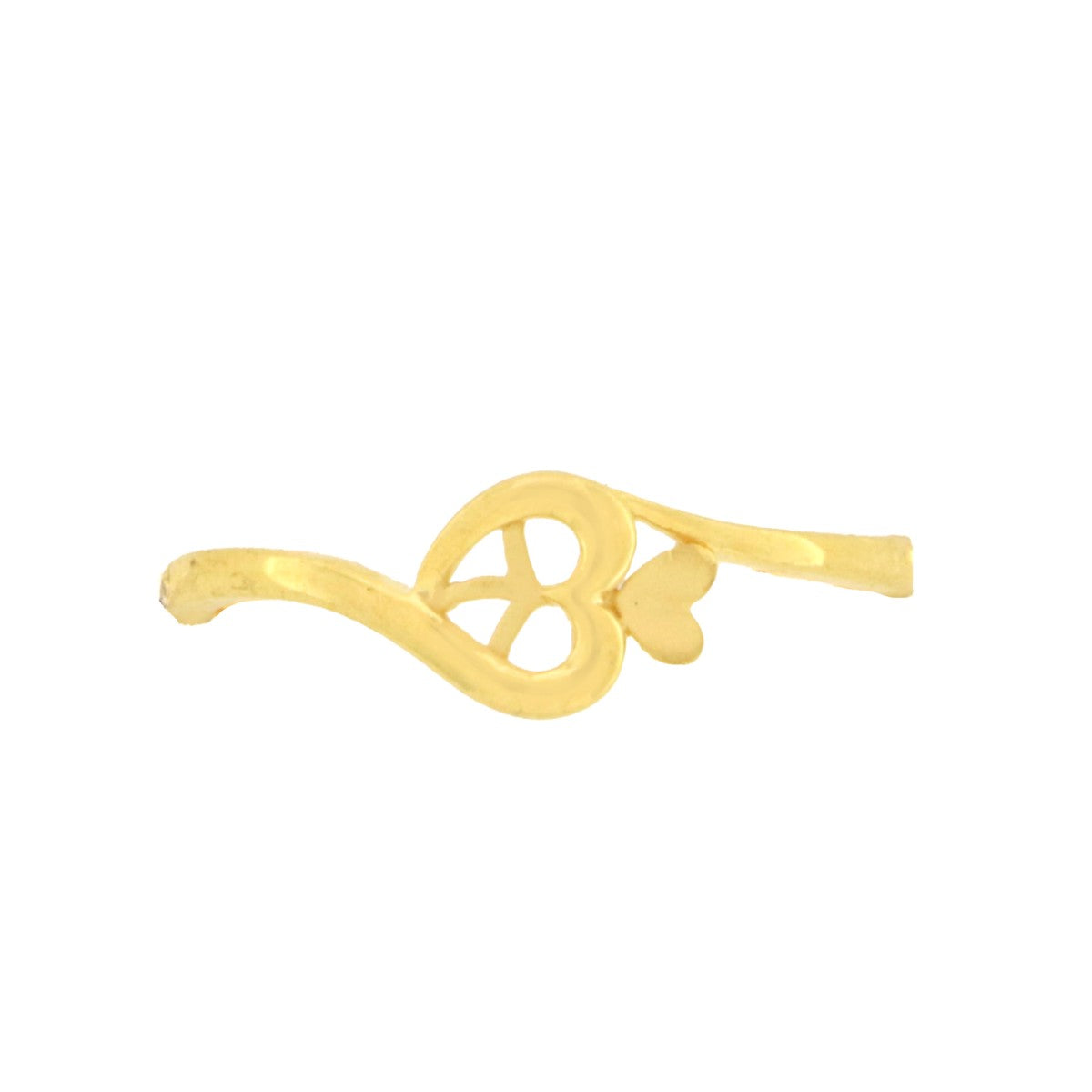 22ct Gold Heart Swirl Ring - A122356