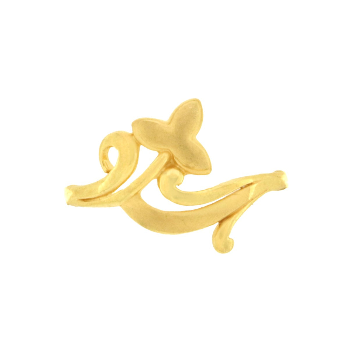 22ct Gold Leaf Swirl Ring - A122359