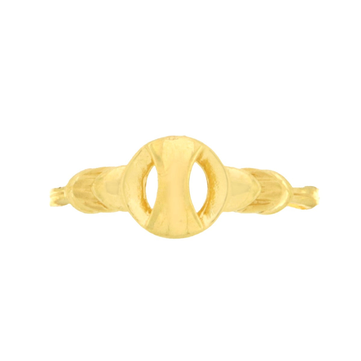 22ct Gold Geometric Circle Ring - A122360