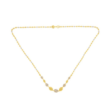 22ct Gold Two Tone Beaded Necklace - A122369