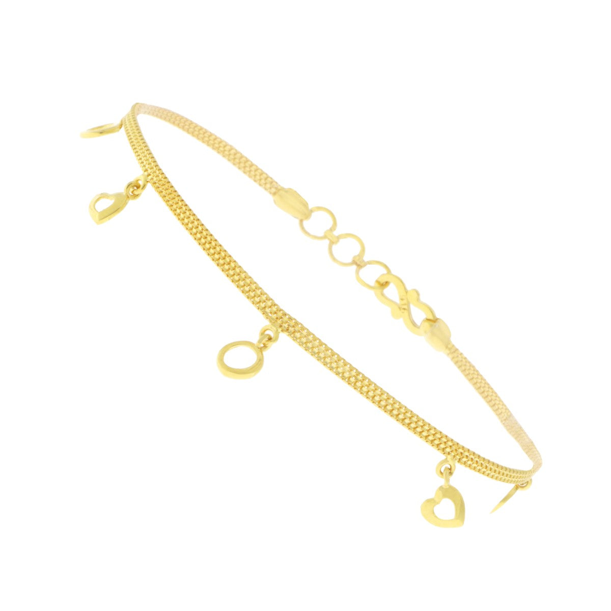 22ct Gold Charm Drop Bracelet - A122378