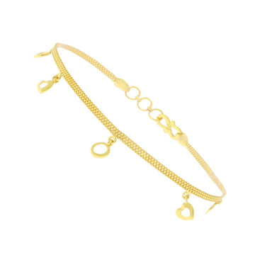 22ct Gold Charm Drop Bracelet - A122378