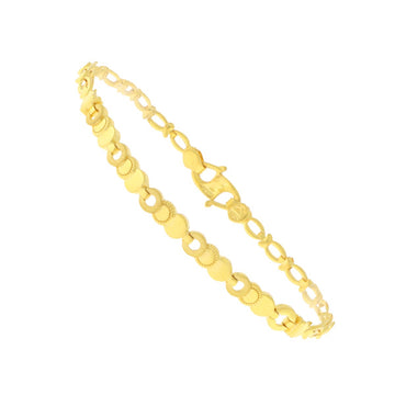 22ct Gold Geometric Medallion Bracelet - A122381
