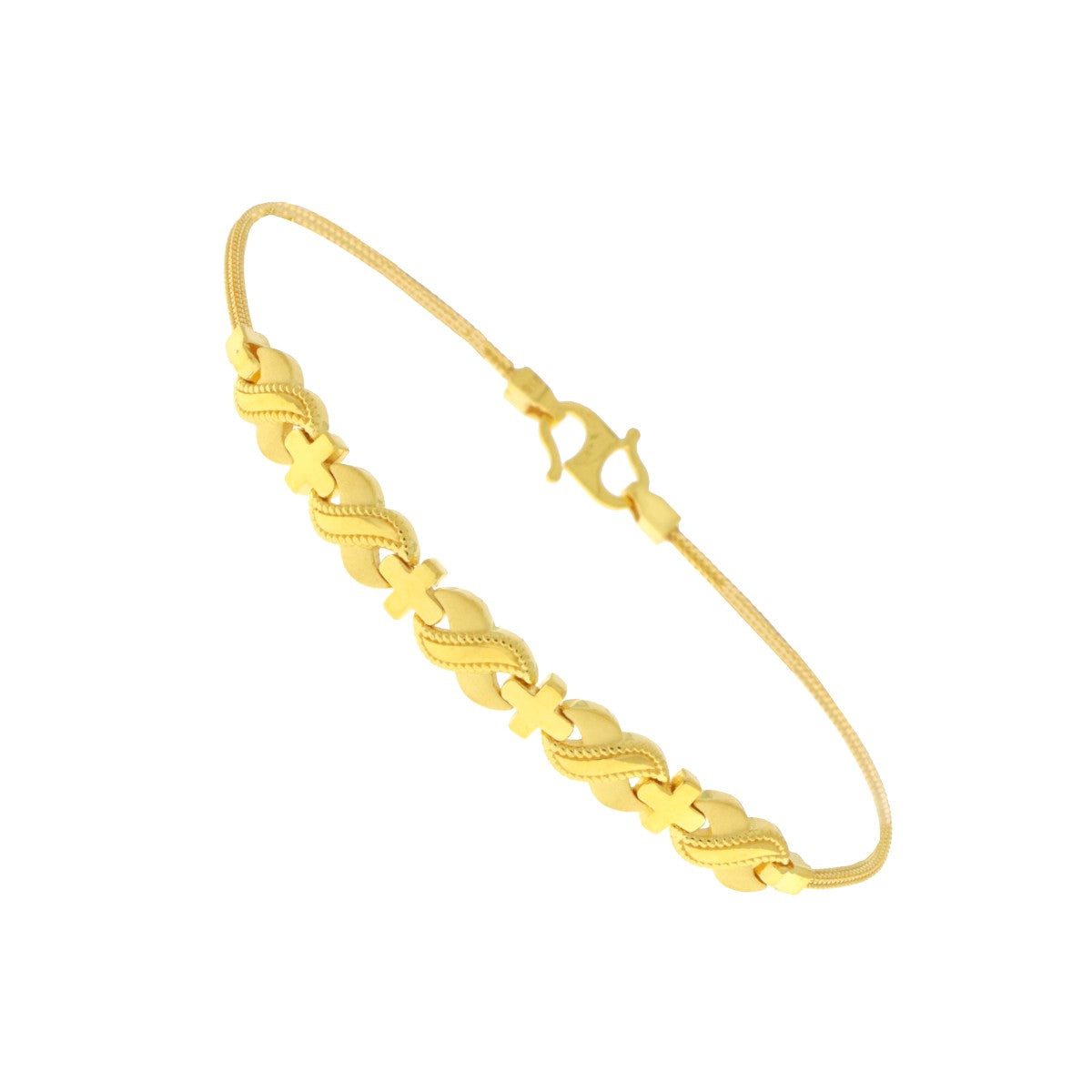 22ct Gold Textured Link Bracelet - A122394