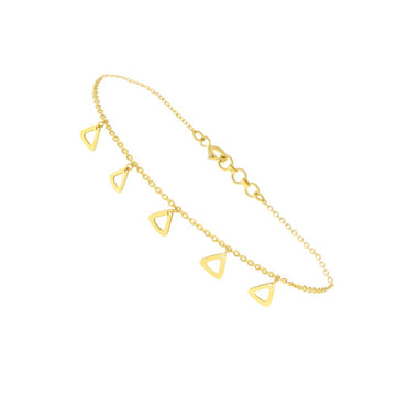 22ct Gold Triangle Charm Bracelet - A122402