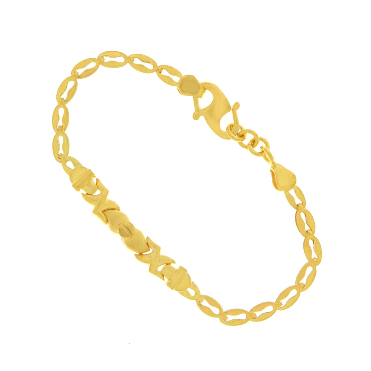 22ct Gold Link Pattern Kids Bracelet - A122410