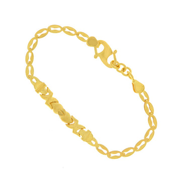 22ct Gold Link Pattern Kids Bracelet - A122410