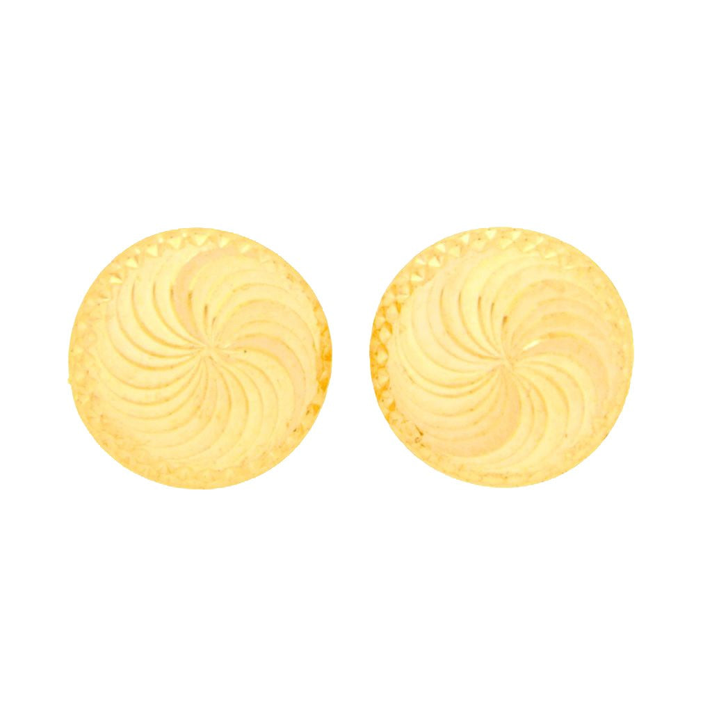 22ct Gold Spiral Pattern Stud Earrings - A122633