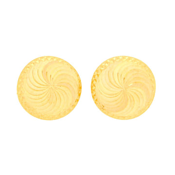 22ct Gold Spiral Pattern Stud Earrings - A122633