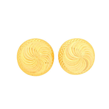 22ct Gold Swirl Stud Earrings - A122634