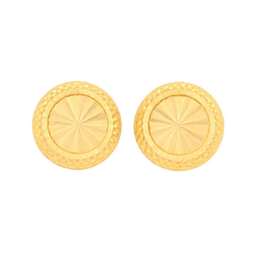 22ct Gold Sunburst Stud Earrings - A122636