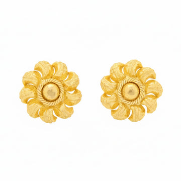 22ct Gold Floral Stud Earrings - A122647