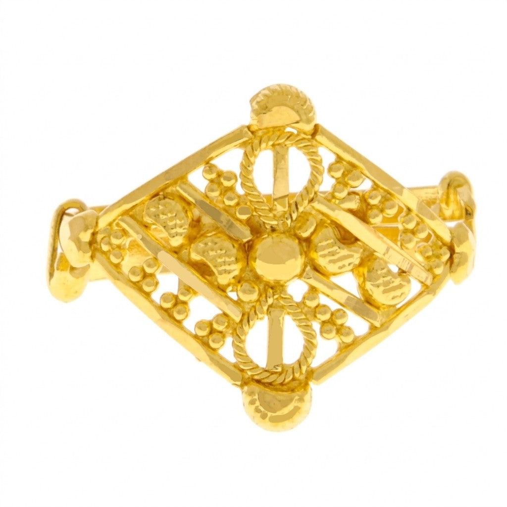 22ct Gold Kids Geometric Adjustable Ring - A122664