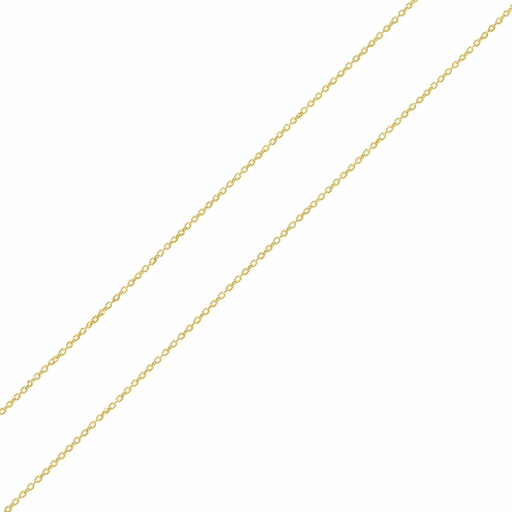 18ct Yellow Gold Cable Pendant Chain – 1.25mm Wide - Prestige Stones