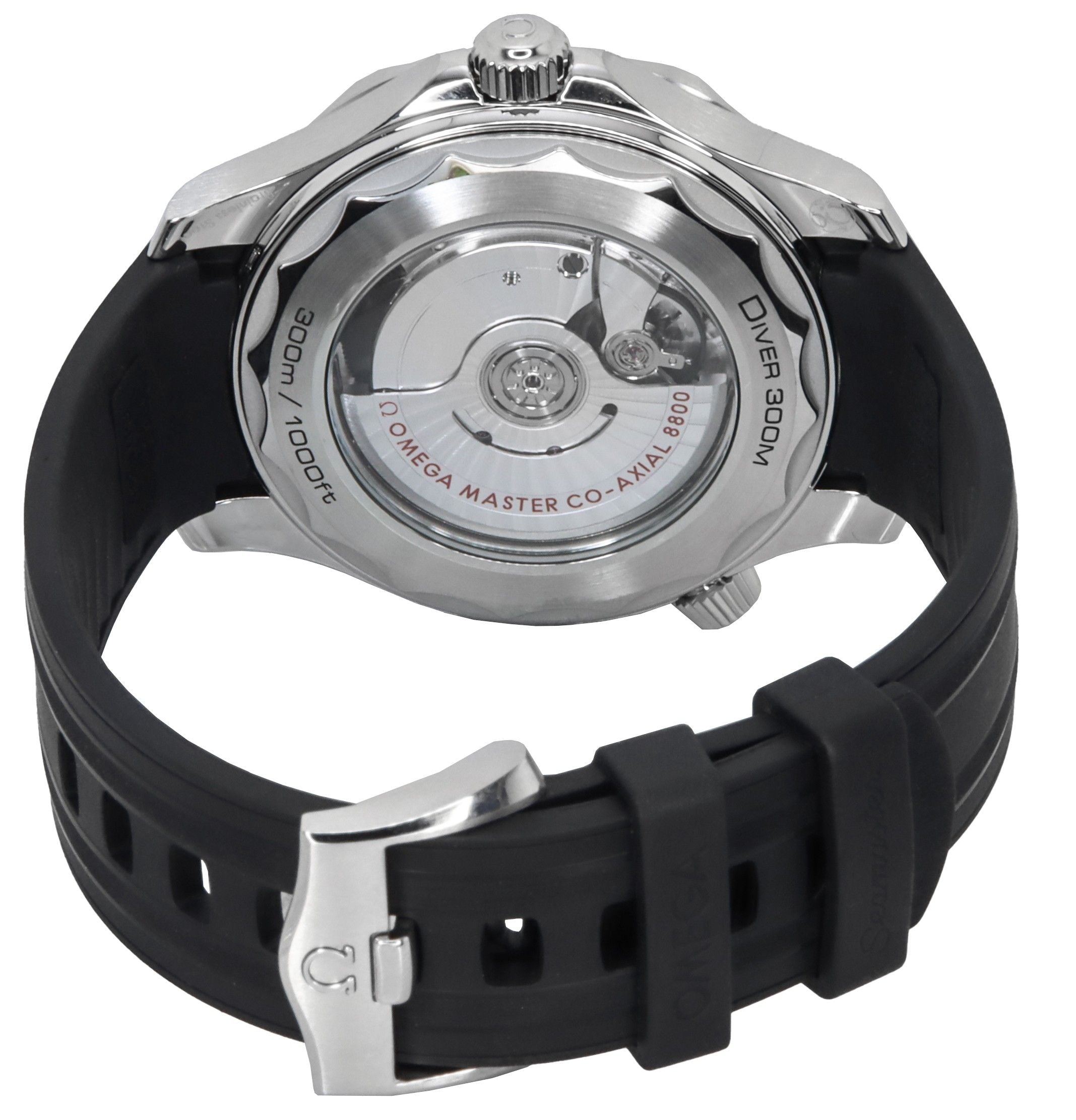 Omega Seamaster Rubber Strap Black Dial Automatic Diver's 210.32.42.20.01.001 300M Men's Watch