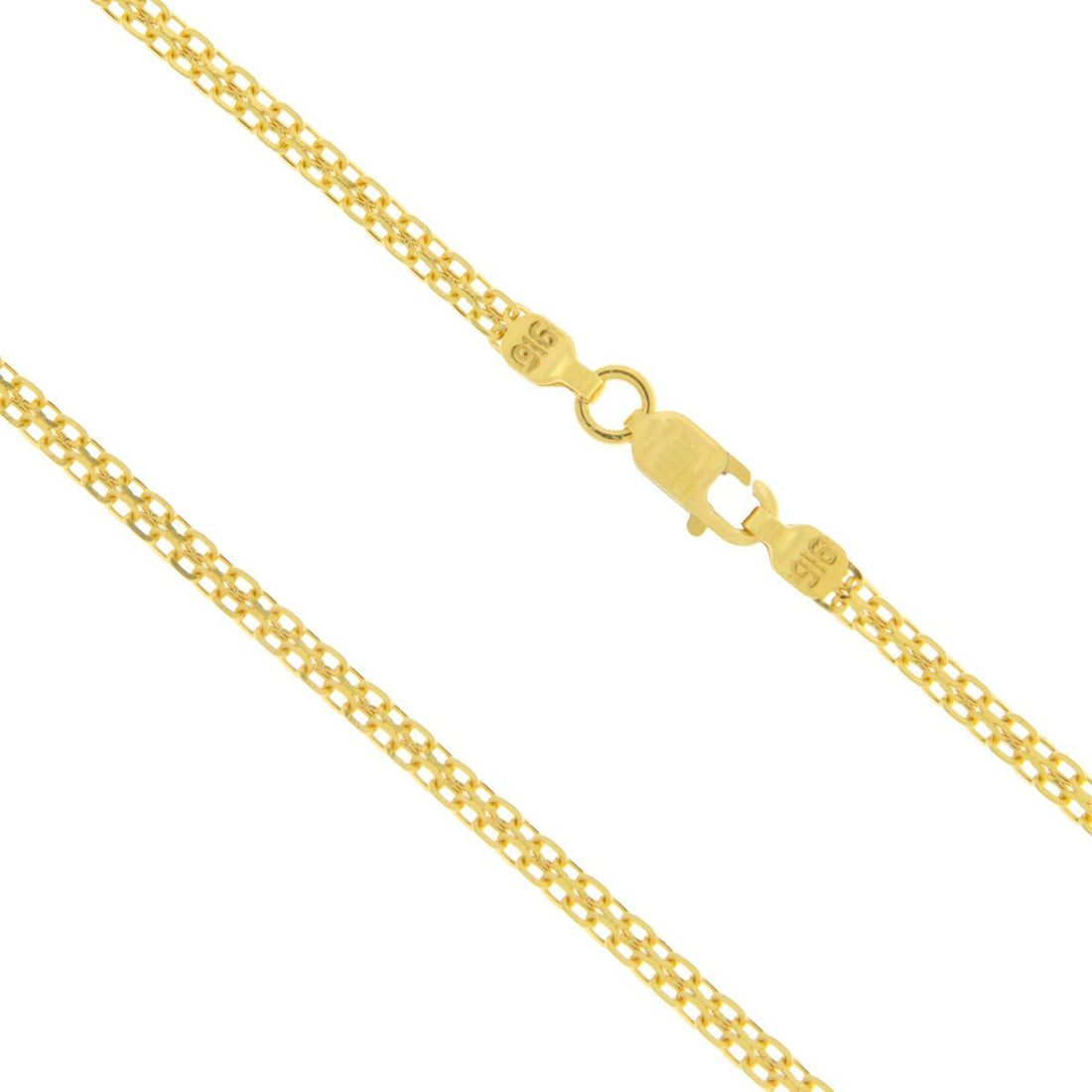 22ct Gold Double Curb Chain - A121593 - Prestige Stones