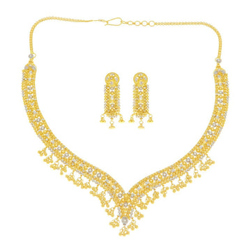 22ct Gold Filigree Necklace Set - A120515 - Prestige Stones
