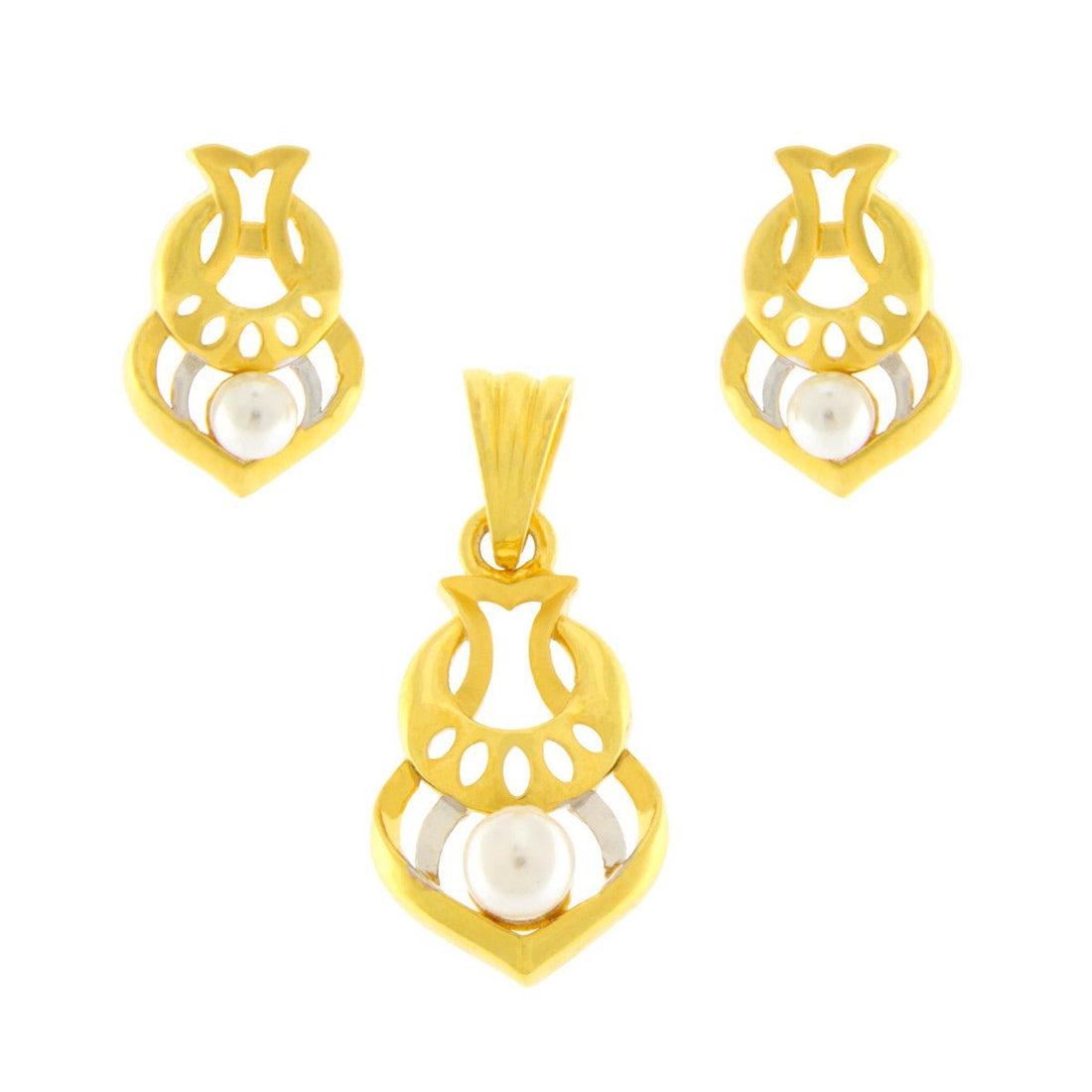 22ct Gold Pendant Set - A120654 - Prestige Stones