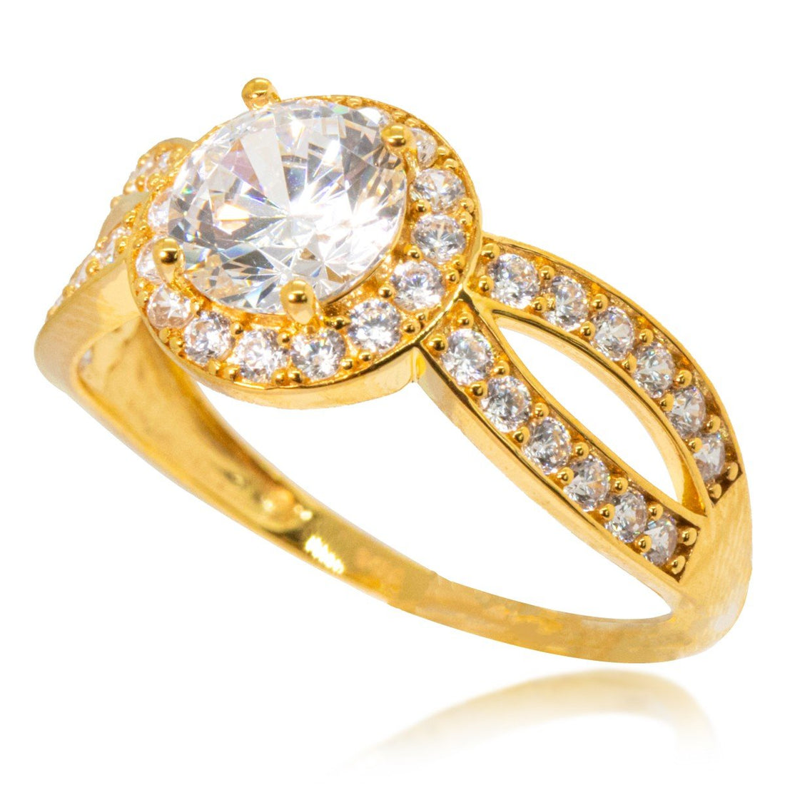 22ct Gold Round Cut Ring - A118221 - 3 - Prestige Stones
