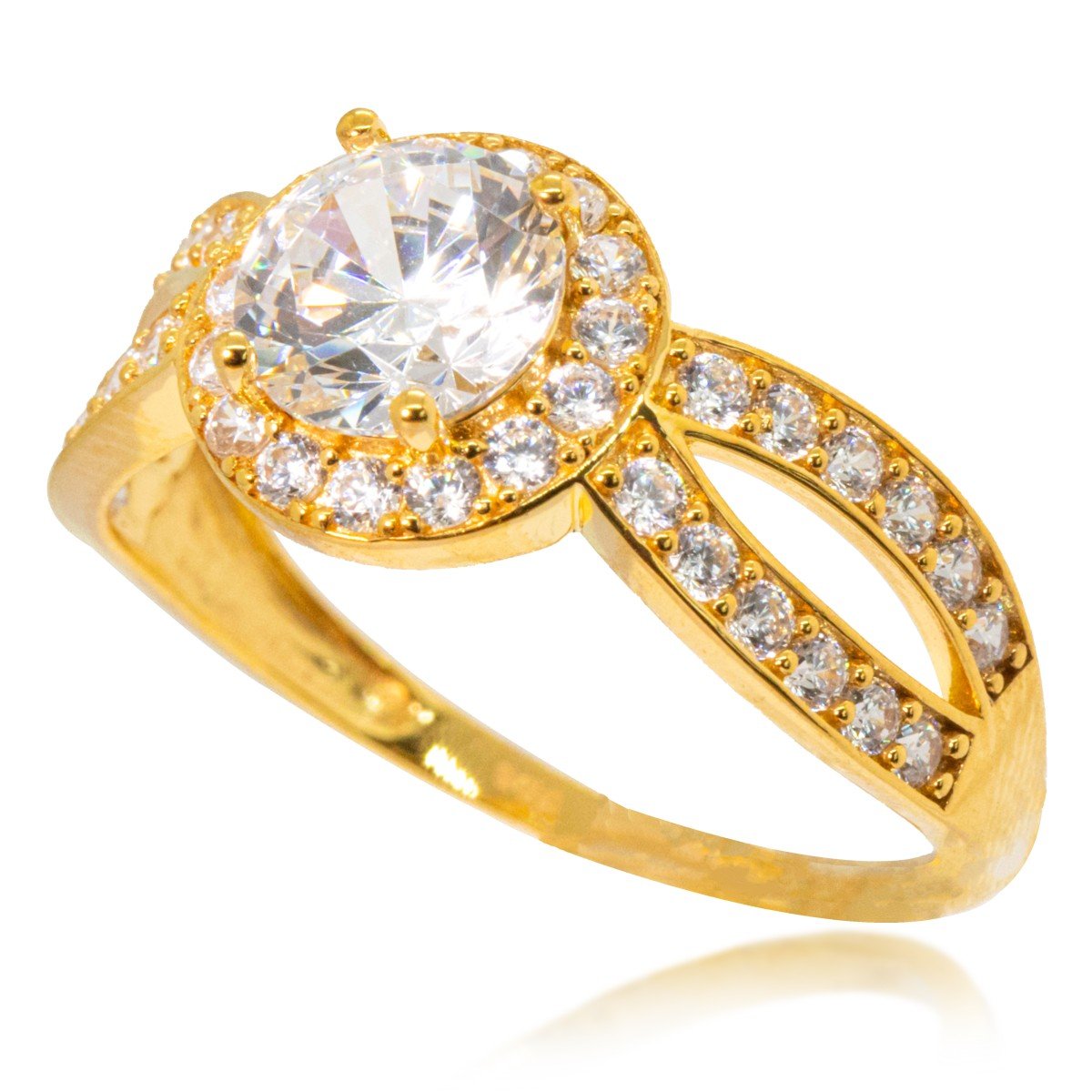 22ct Gold Round Cut Ring - A118221 - 3 - Prestige Stones