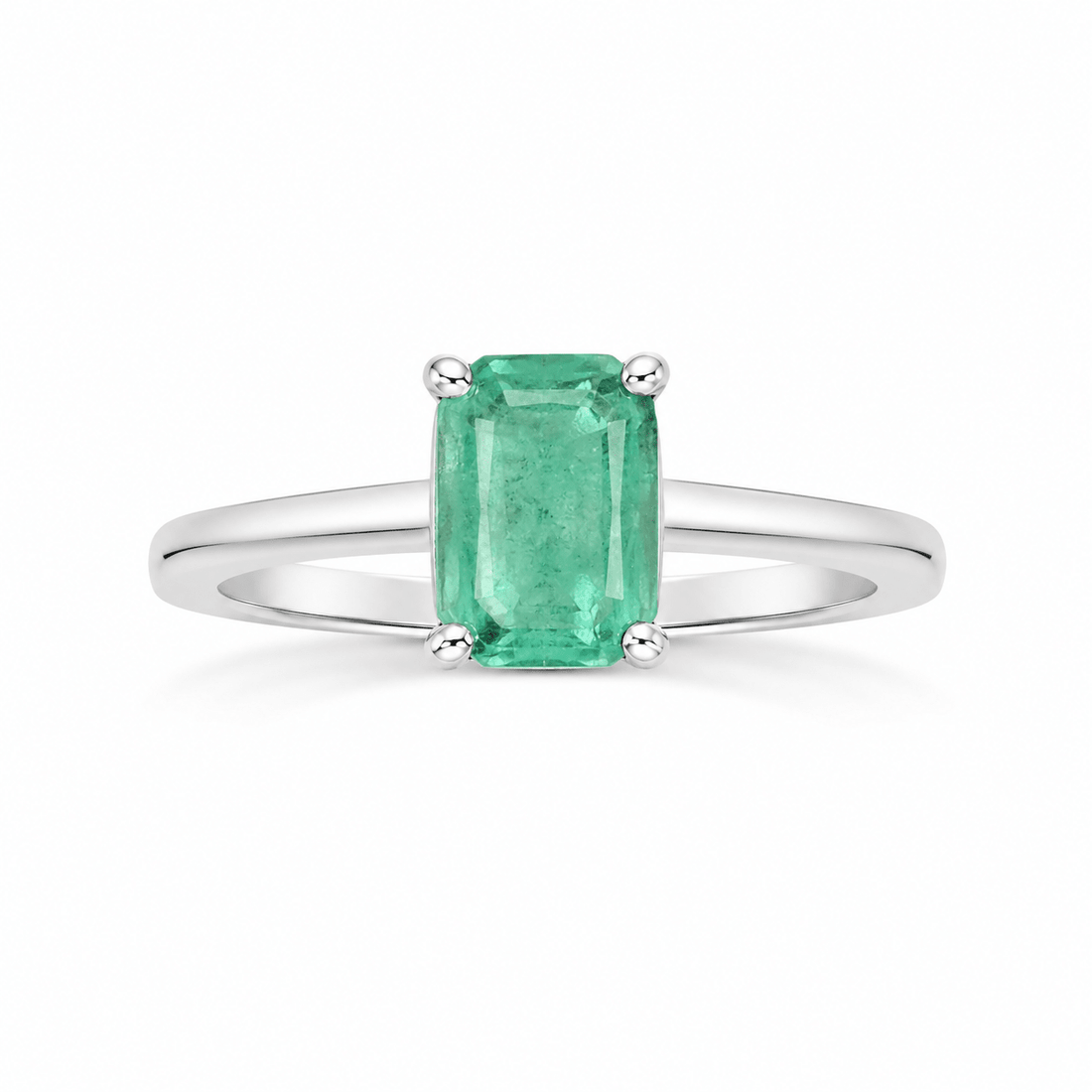 2.35ct Natural Zambian Kafubu Emerald Ring in Sterling Silver - Prestige Stones