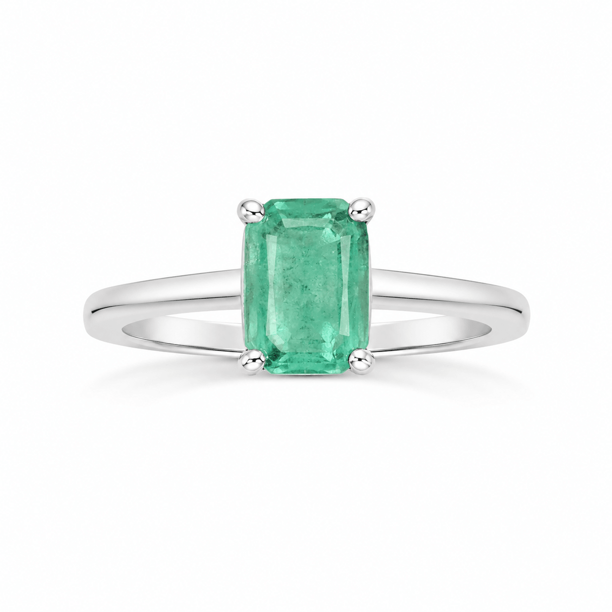 2.35ct Natural Zambian Kafubu Emerald Ring in Sterling Silver - Prestige Stones