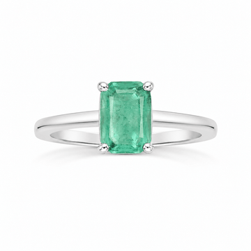2.35ct Natural Zambian Kafubu Emerald Ring in Sterling Silver - Prestige Stones