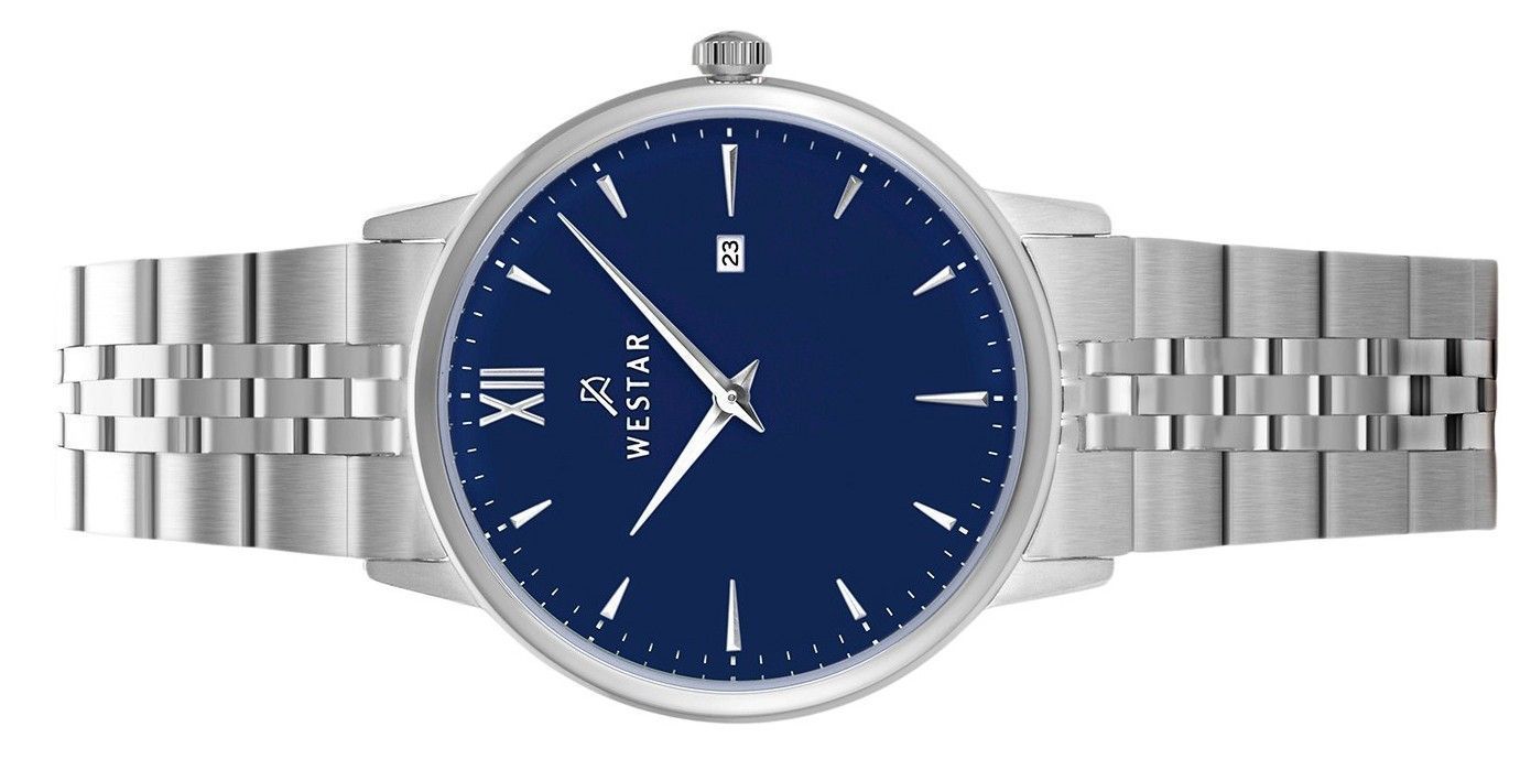 Westar Profile Stainless Steel Blue Dial Quartz 40215STN104 Women's Watch