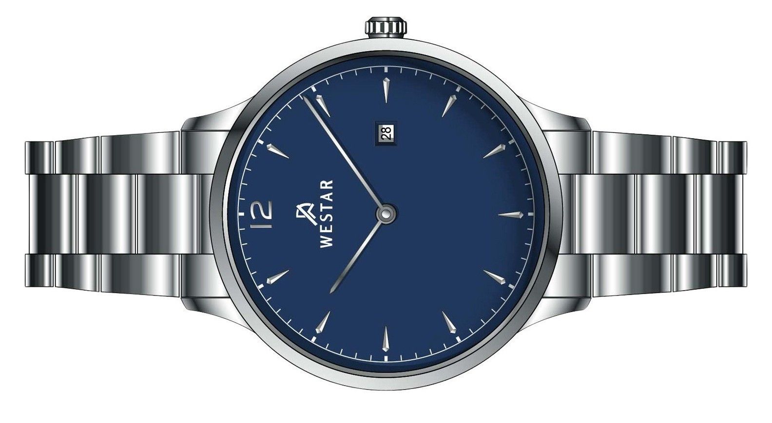 Westar Profile Stainless Steel Blue Dial Quartz 40218STN104 Women's Watch