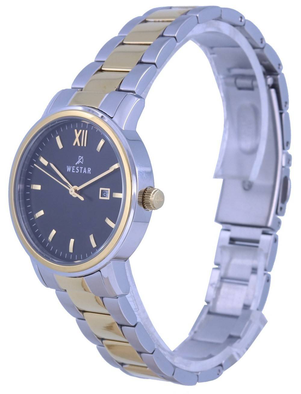 Westar Black Two Tone Stainless Steel Quartz 40245 CBN 103 Women's Watch