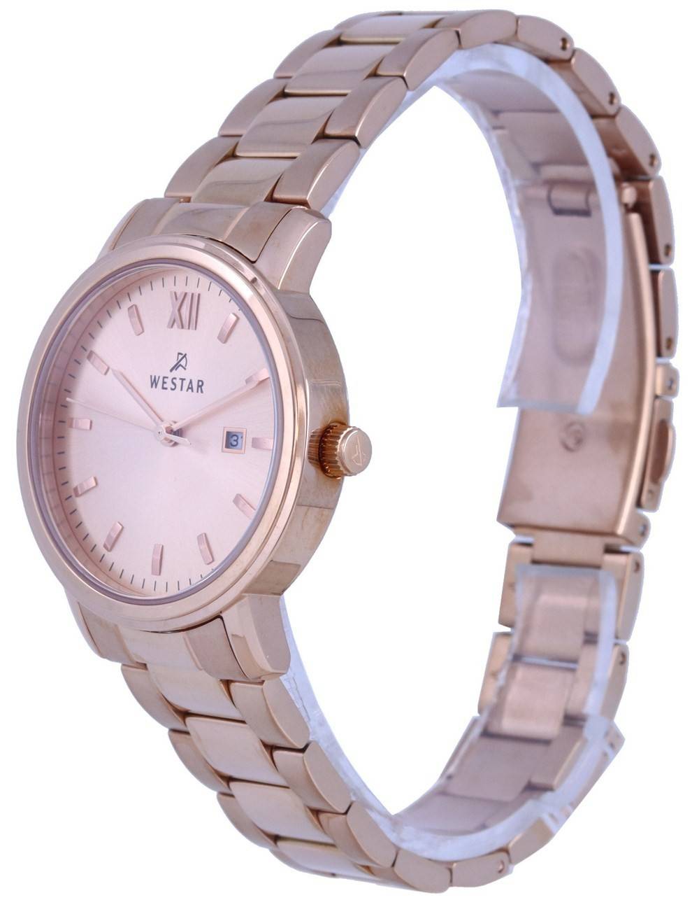 Westar Rose Gold Tone Stainless Steel Quartz 40245 PPN 609 Women's Watch