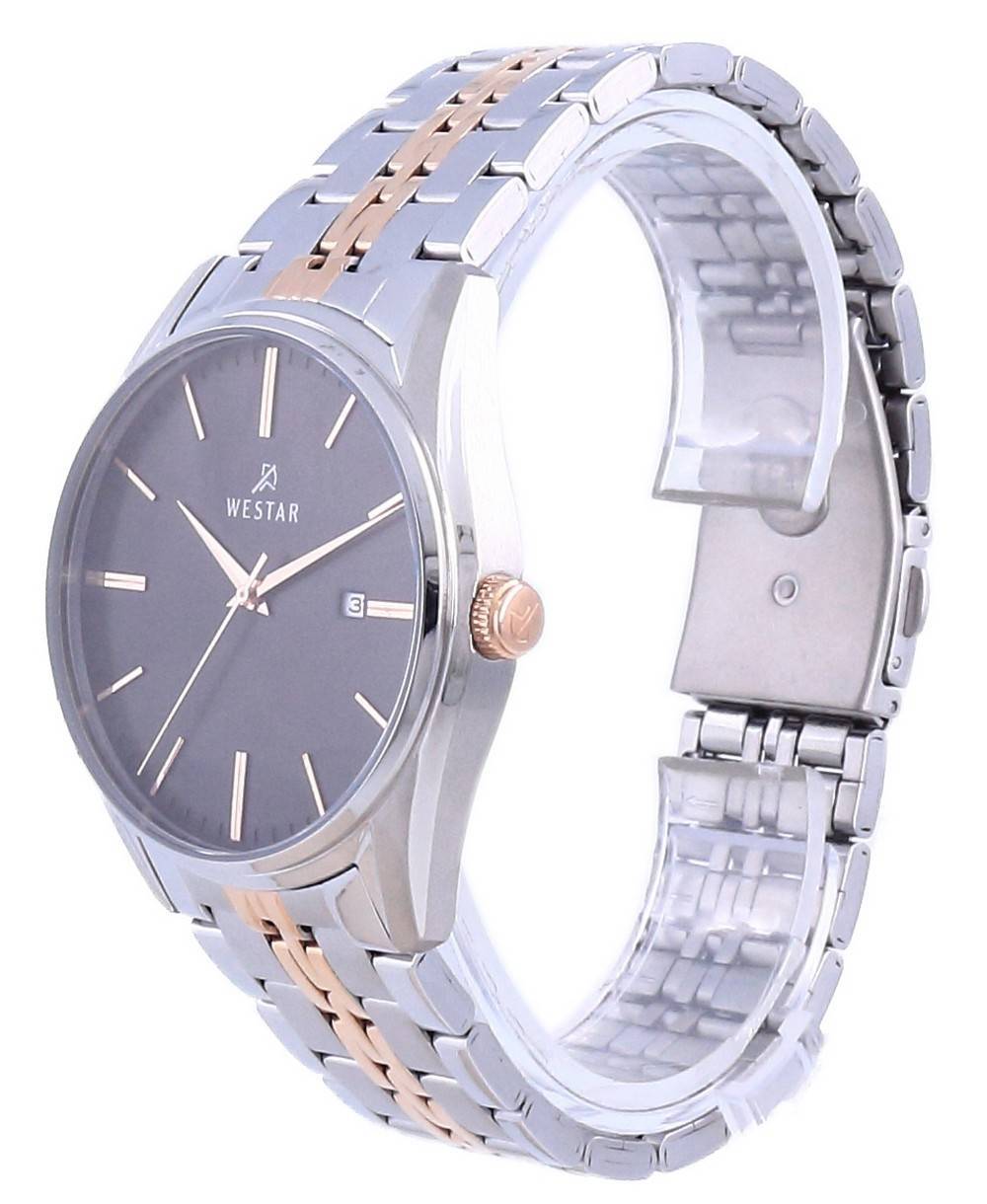 Westar Black Dial Two Tone Stainless Steel Quartz 50210 SPN 603 Men's Watch