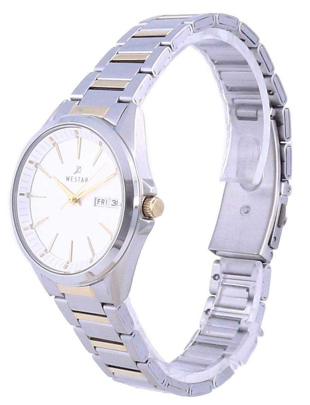 Westar Silver Dial Two Tone Stainless Steel Quartz 50212 CBN 107 Men's Watch