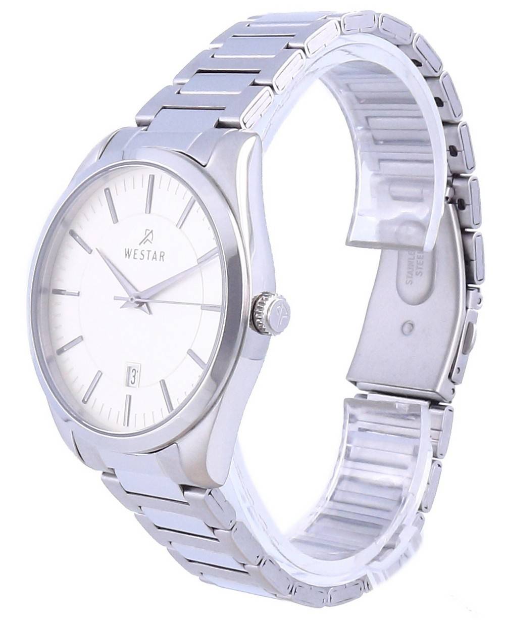 Westar Champagne Dial Stainless Steel Quartz 50213 STN 102 Men's Watch