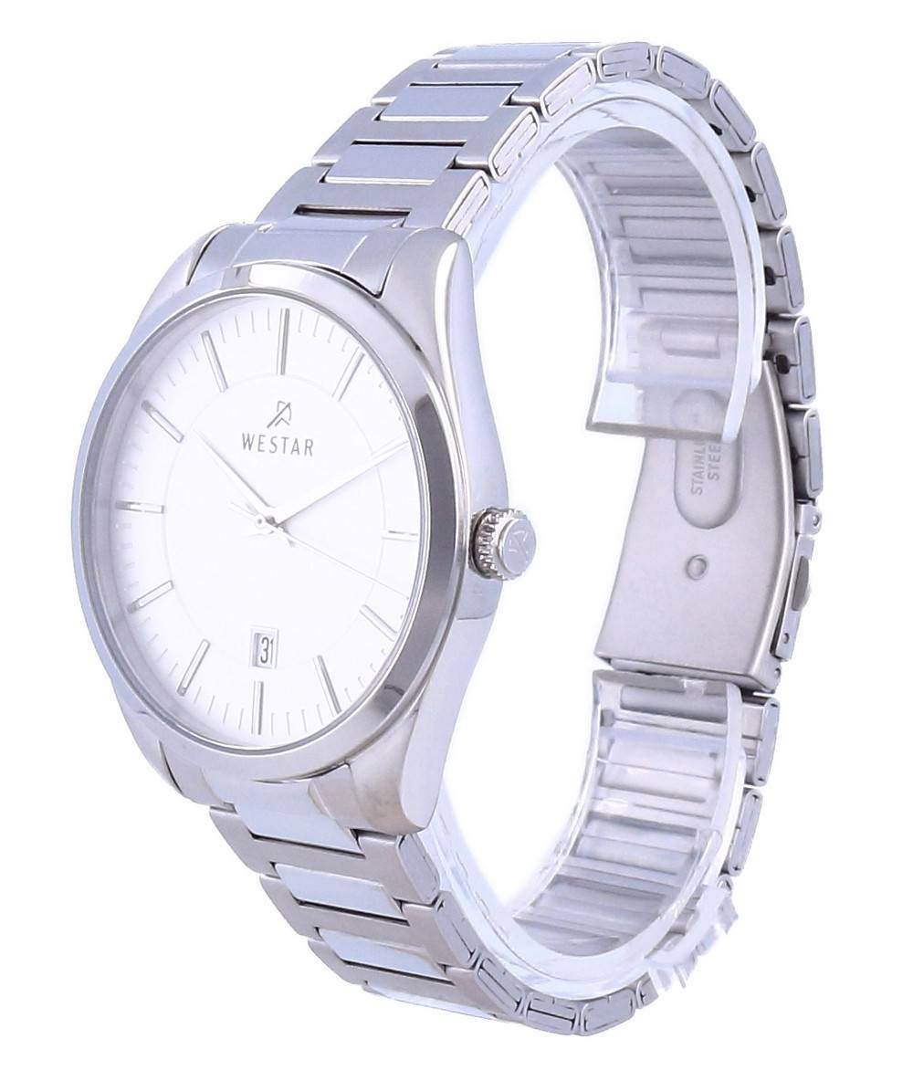 Westar Silver Dial Stainless Steel Quartz 50213 STN 107 Men's Watch