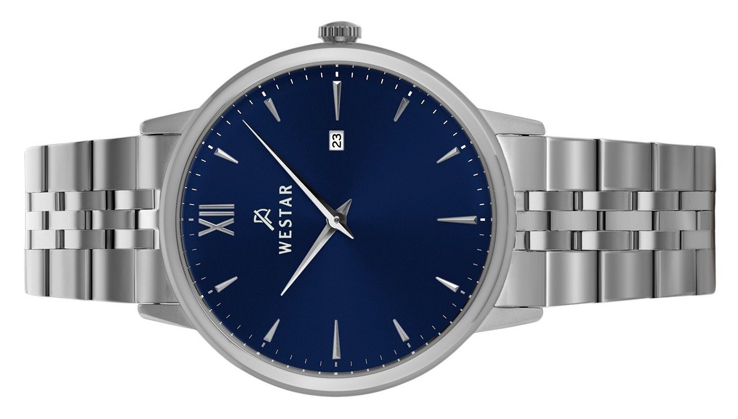 Westar Profile Stainless Steel Blue Dial Quartz 50215STN104 Men's Watch